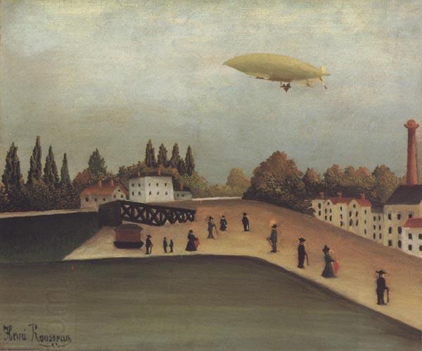 Henri Rousseau Landscape with a Dirigible oil painting picture